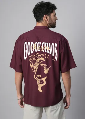 God Of Chaos Mens Fluidic Oversized Shirt