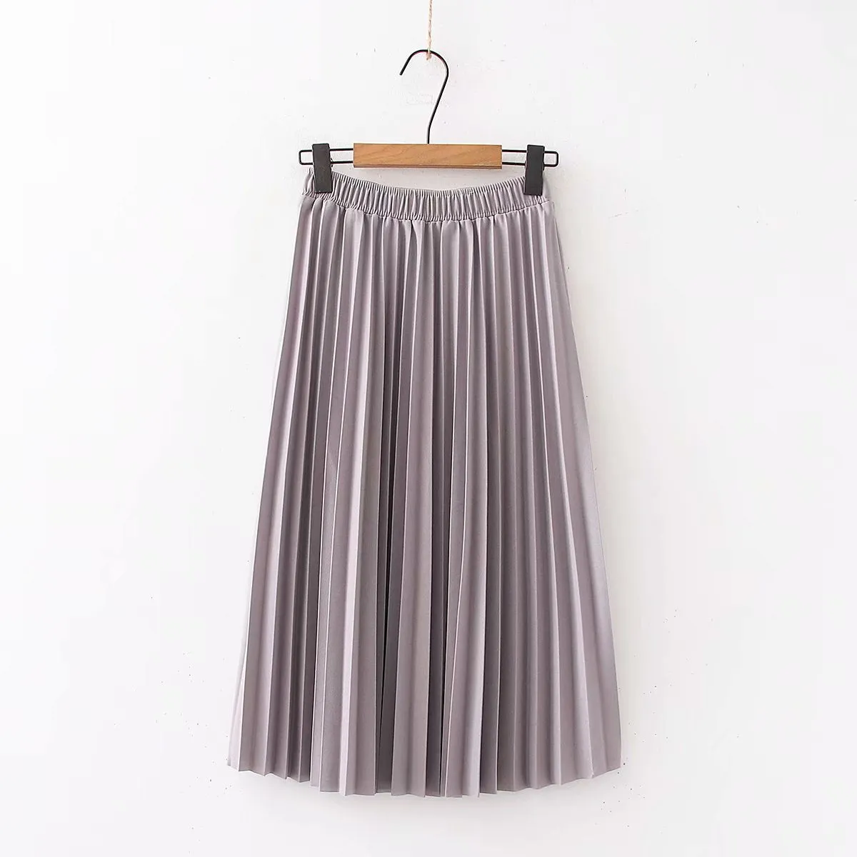 2022 Women Summer A-Line Pleated Skirt High Waist Elegant Pink Skirt Casual Clothes Faldas Jupe Femm