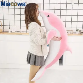 30/50cm Giant Dolphin Plush Toys Stuffed Dolls Animal Pillow Kawaii Office Nap Pillow Kids Toy Christmas Gift for Girls