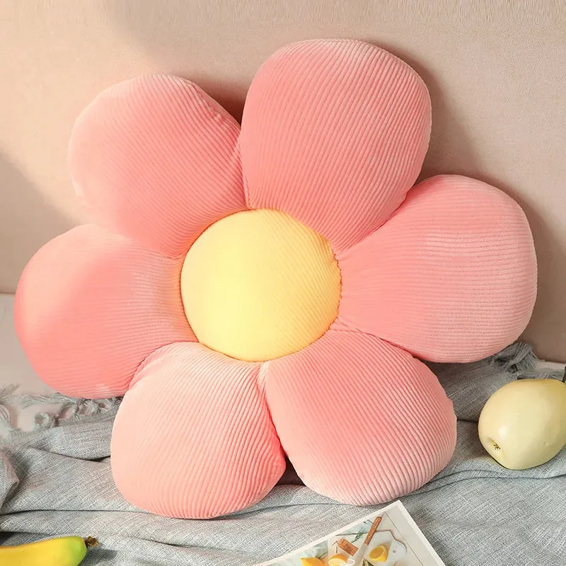 30/75cm six Petal Flower Cushion Girly Room Decor Sunflower Pillow Bay Window Grey Flower Setting for Kids Bedroom Seat Pillow v1