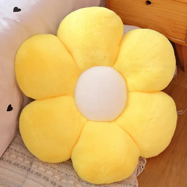 30/75cm six Petal Flower Cushion Girly Room Decor Sunflower Pillow Bay Window Grey Flower Setting for Kids Bedroom Seat Pillow v1