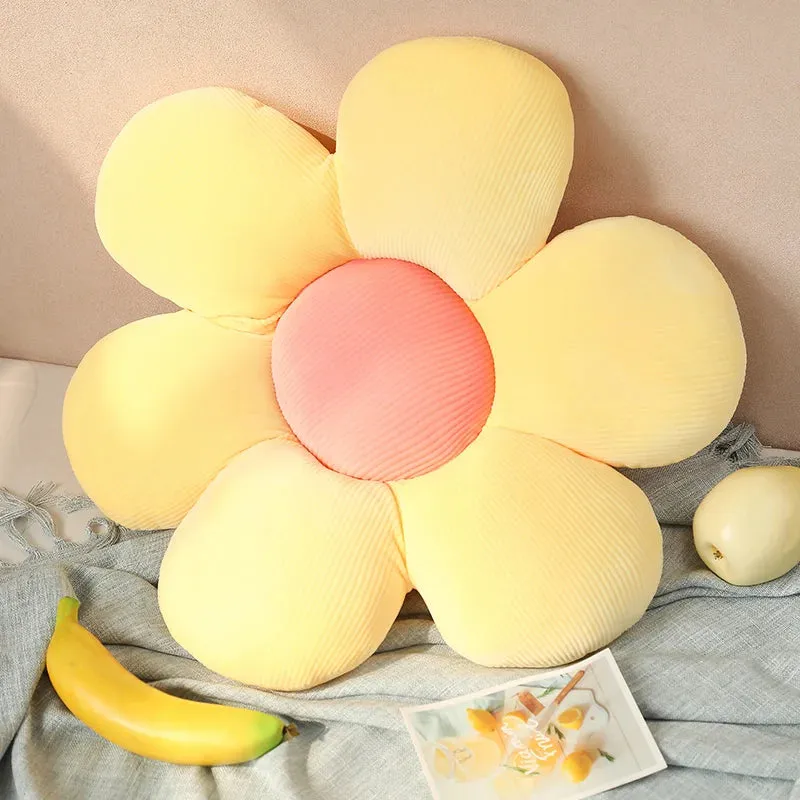 30/75cm six Petal Flower Cushion Girly Room Decor Sunflower Pillow Bay Window Grey Flower Setting for Kids Bedroom Seat Pillow v1