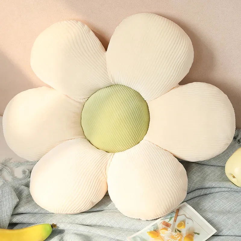 30/75cm six Petal Flower Cushion Girly Room Decor Sunflower Pillow Bay Window Grey Flower Setting for Kids Bedroom Seat Pillow v1