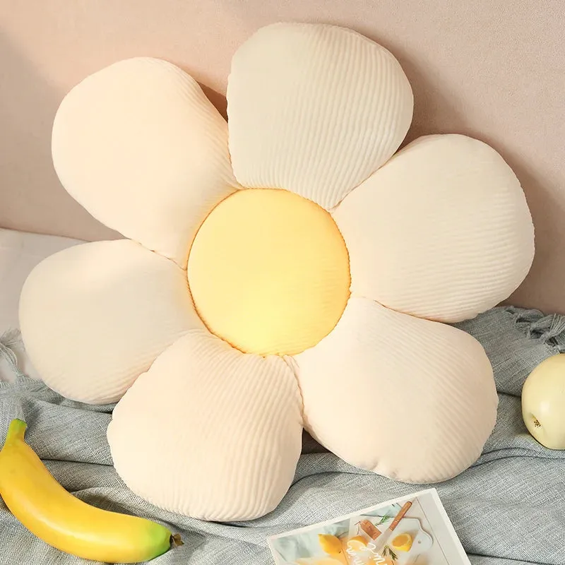 30/75cm six Petal Flower Cushion Girly Room Decor Sunflower Pillow Bay Window Grey Flower Setting for Kids Bedroom Seat Pillow v1