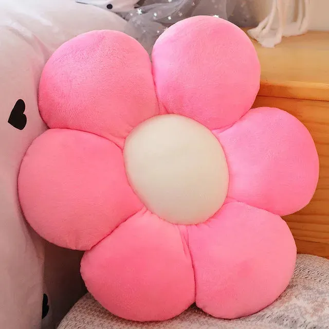 30/75cm six Petal Flower Cushion Girly Room Decor Sunflower Pillow Bay Window Grey Flower Setting for Kids Bedroom Seat Pillow v1