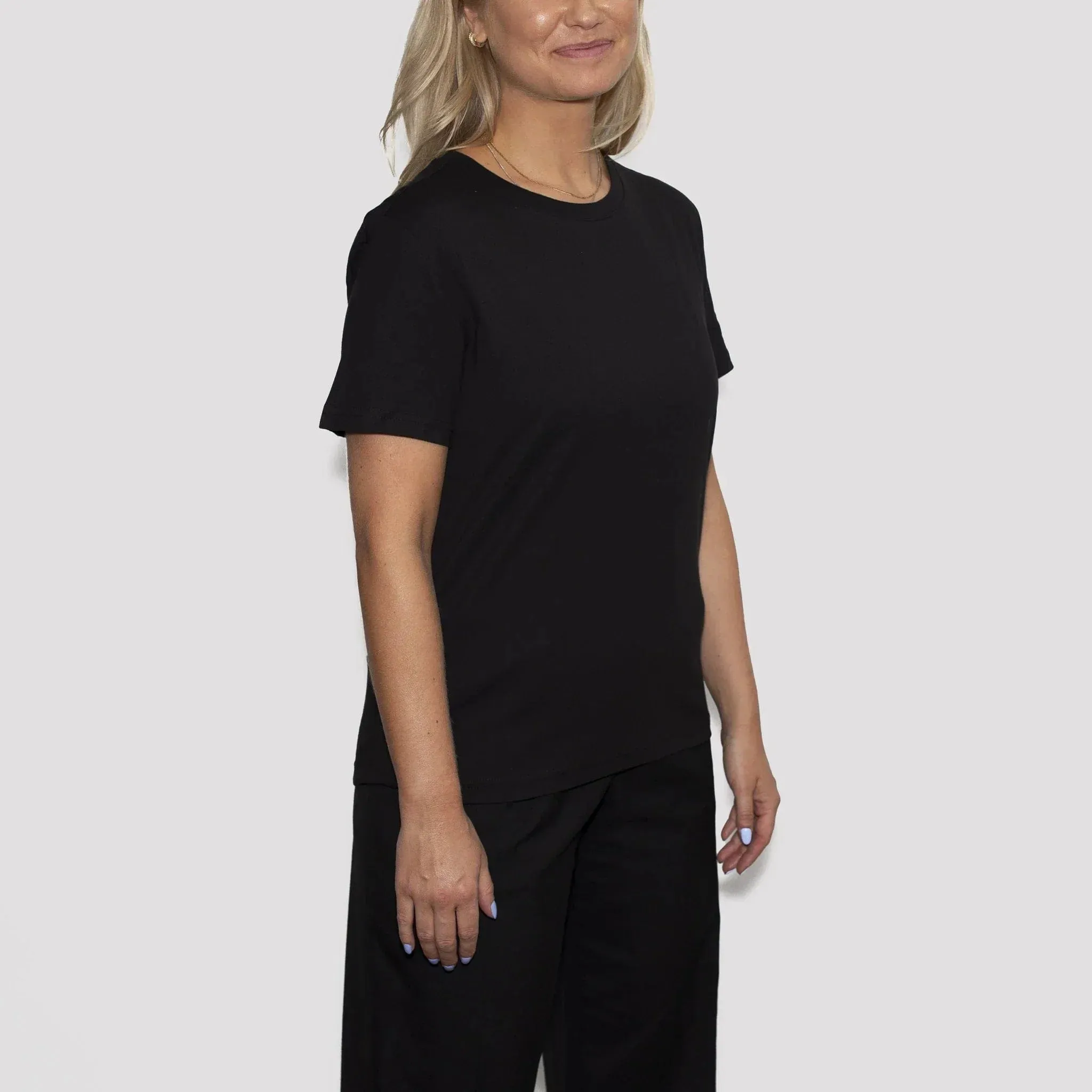 5 Pack | Women’s T-Shirts, Recycled Cotton, Black