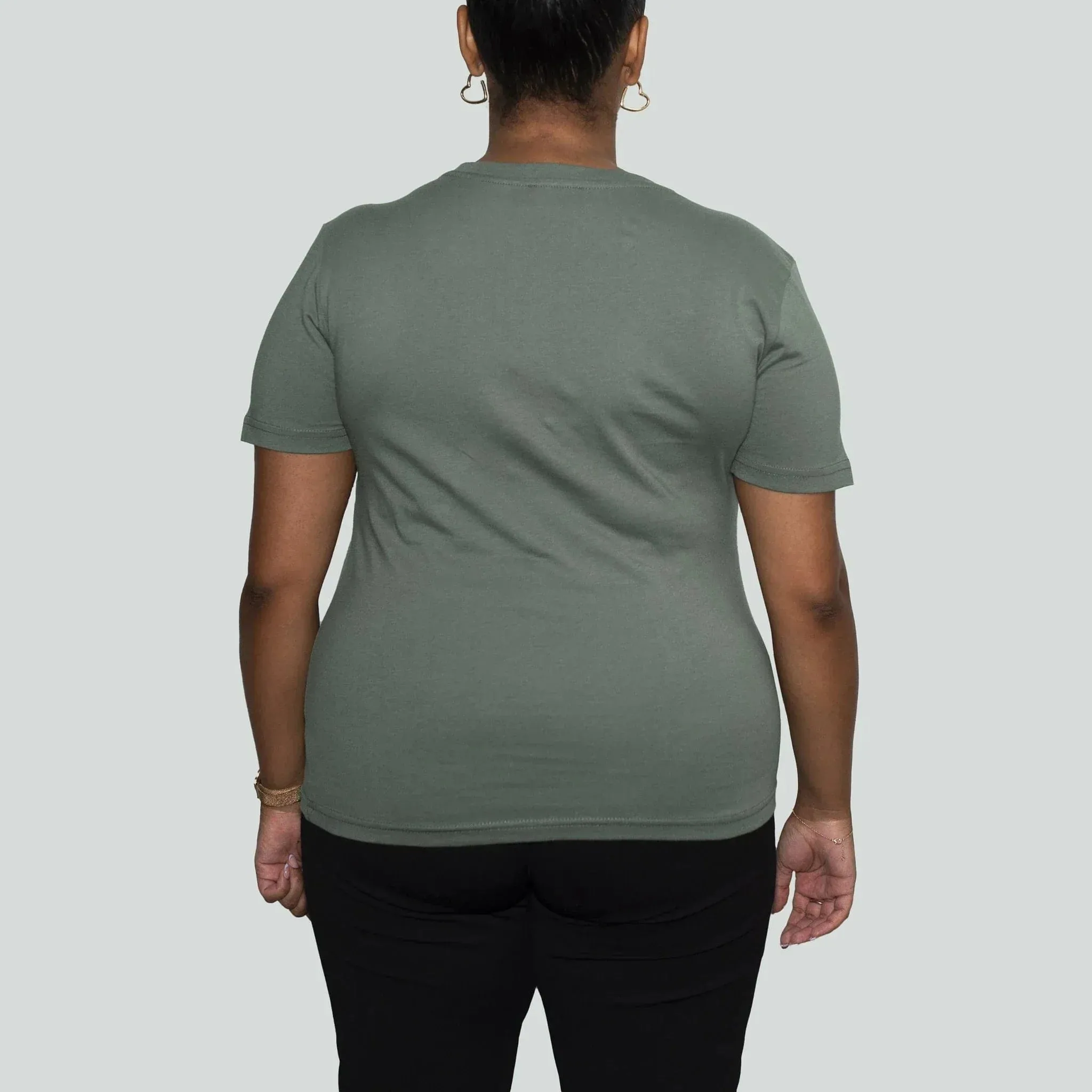 5 Pack | Women’s T-Shirts, Recycled Cotton, Sage