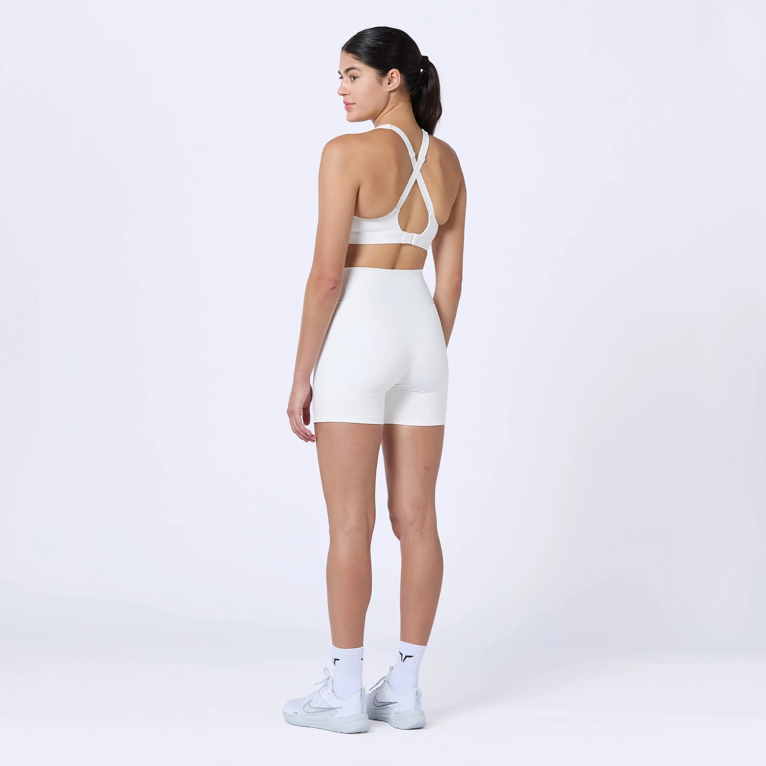 5" Cycling Shorts - Pearl White