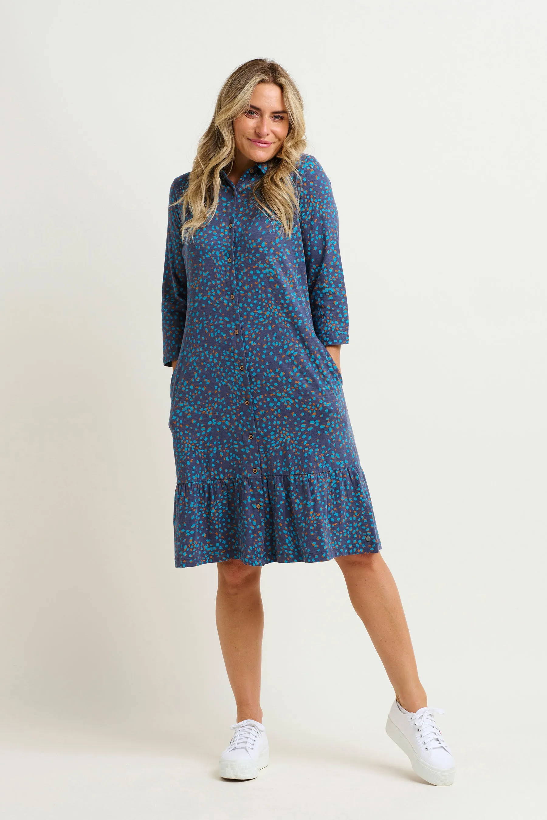 Abstract Spot Shirt Dress