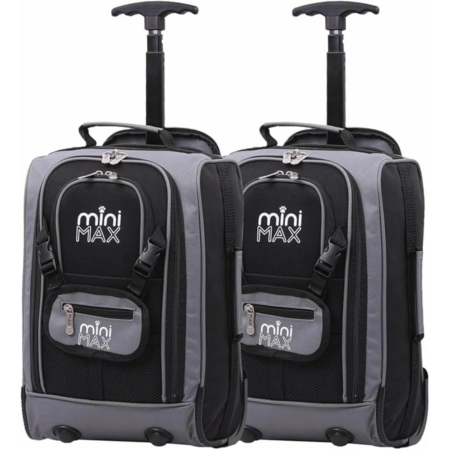 Aerolite MiniMax Ryanair Maximum 40x20x25cm Size Cabin Hand Luggage, 20L Under Seat Trolley Backpack With Wheels, 2 Year Warranty