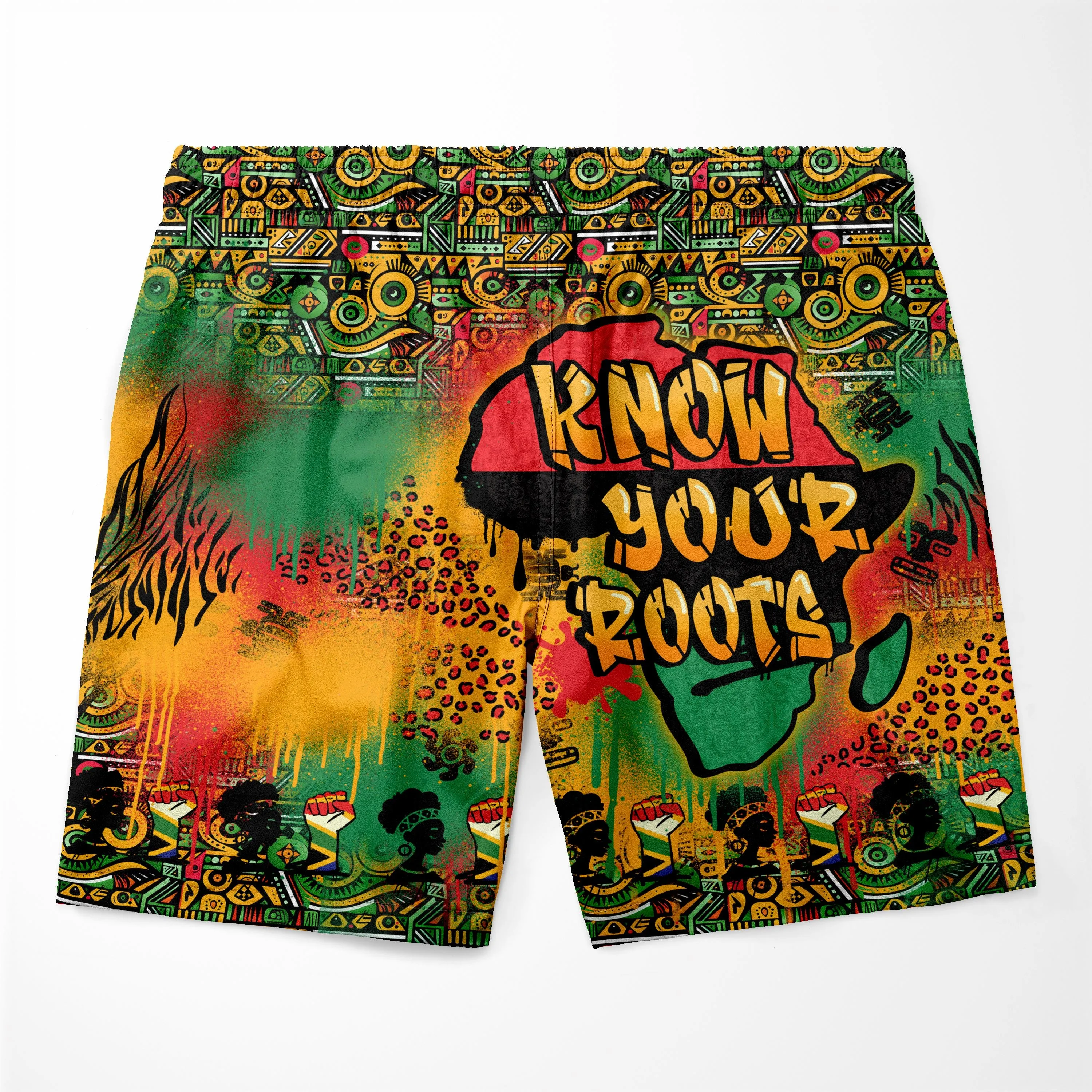 African Map Graffiti T-shirt and Shorts Set