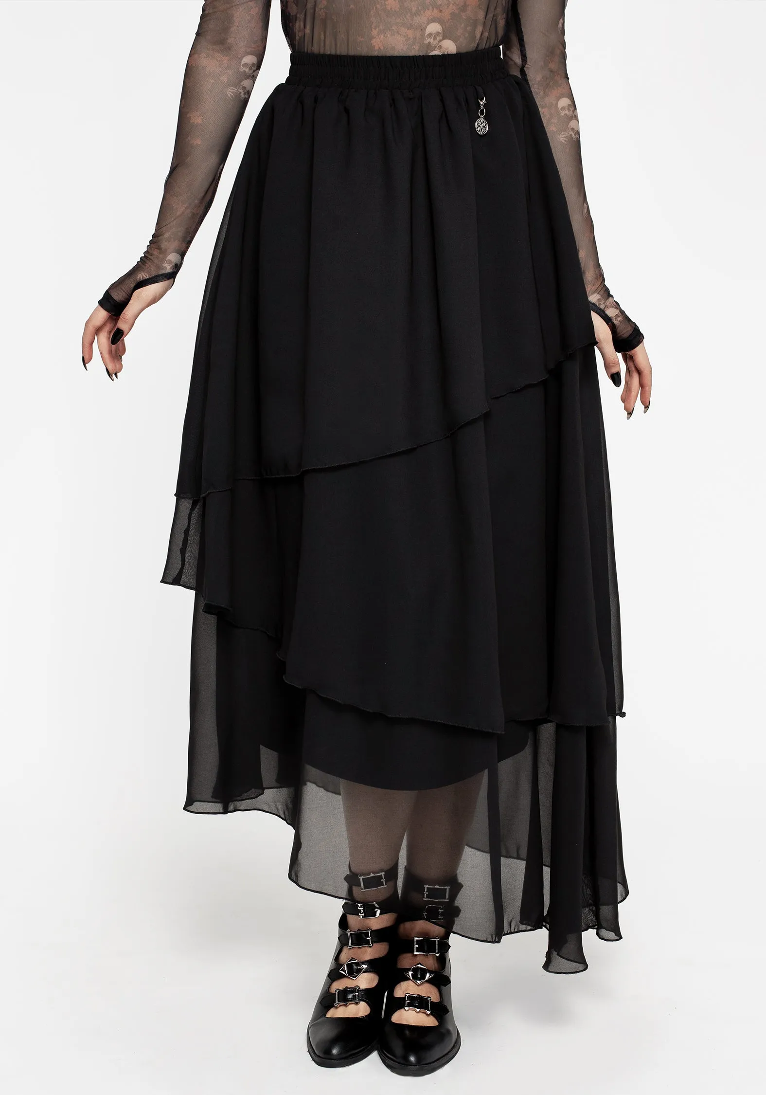 Aisling Layered Cascade Maxi Skirt