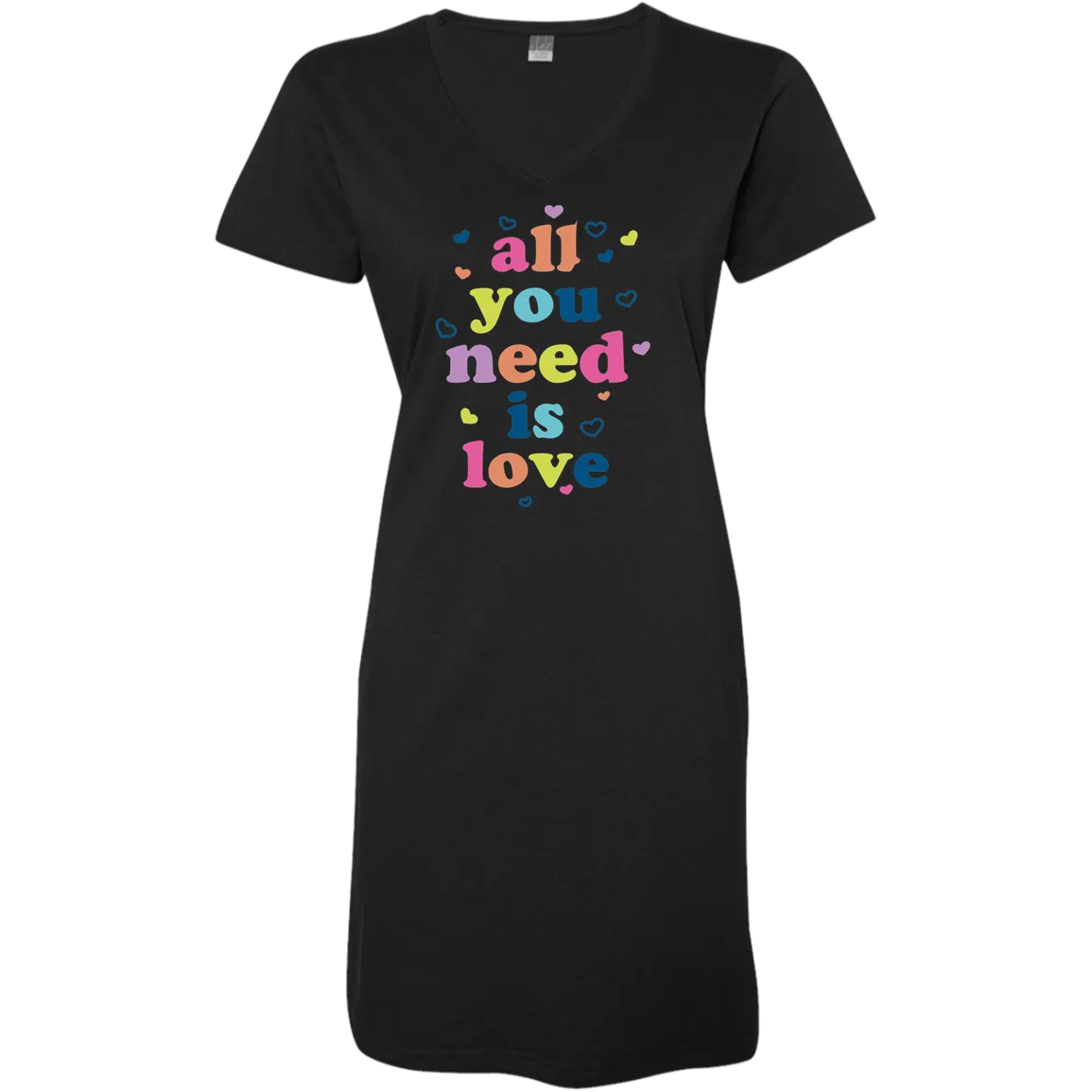 All You Need Is Love Ladies' V-Neck Fine Jersey Cover-Up