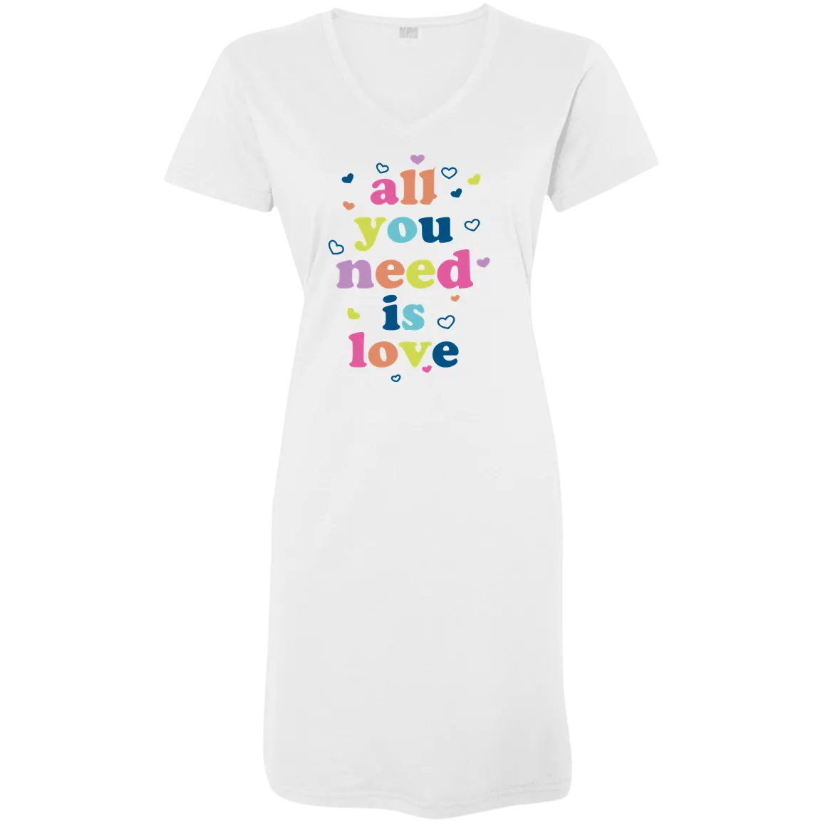 All You Need Is Love Ladies' V-Neck Fine Jersey Cover-Up