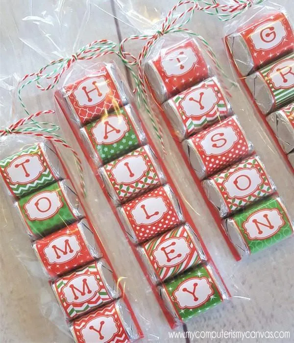 ALPHABET Nugget Wrappers {Christmas Edition} PRINTABLE