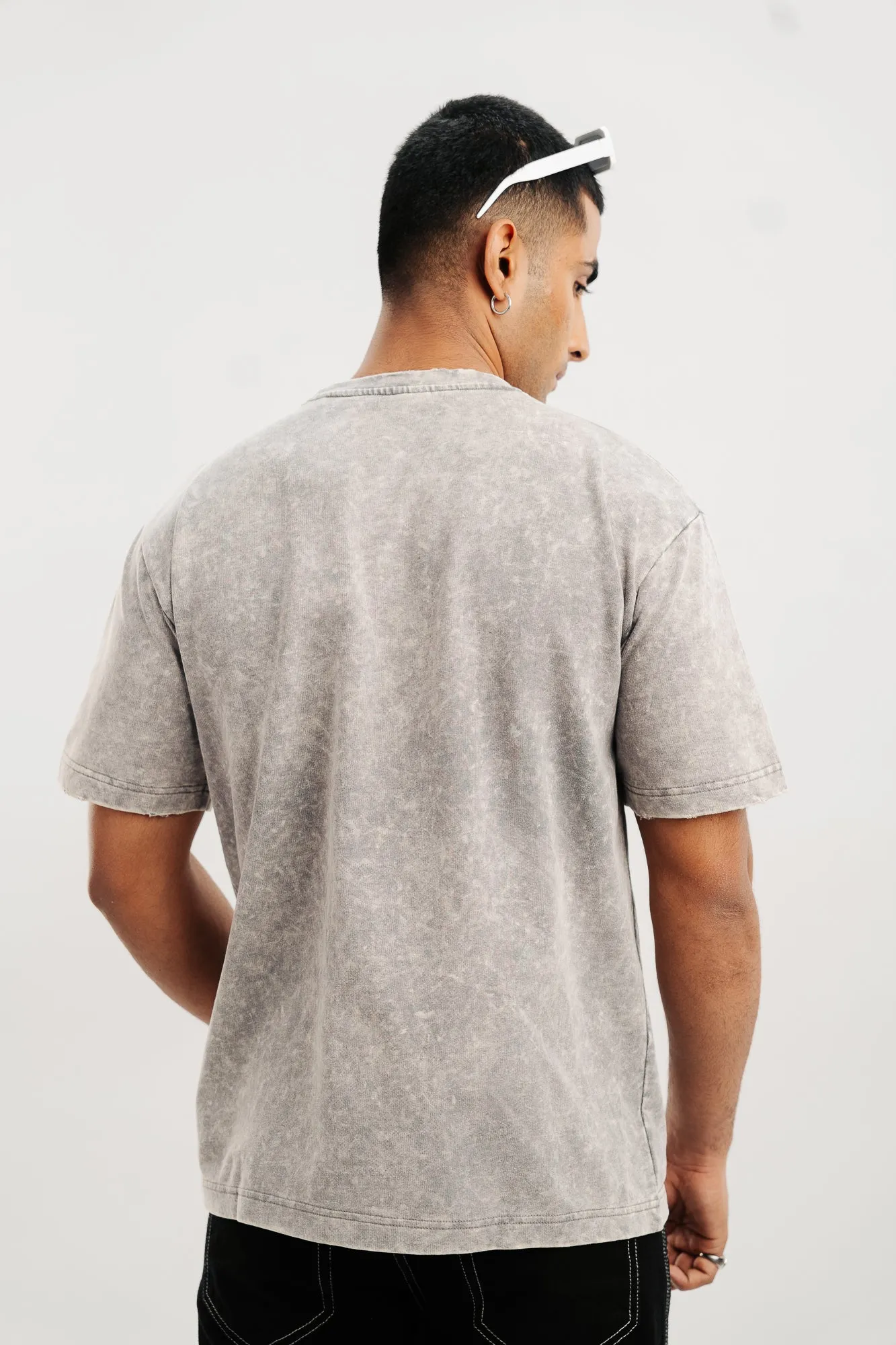 Ash Acid Wash Men's Oversized Tees