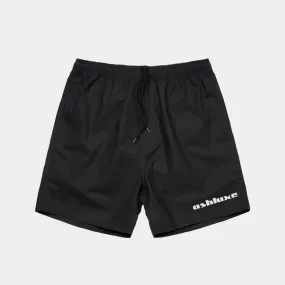 Ashuxe Classic Satin Logo Swimshort Black