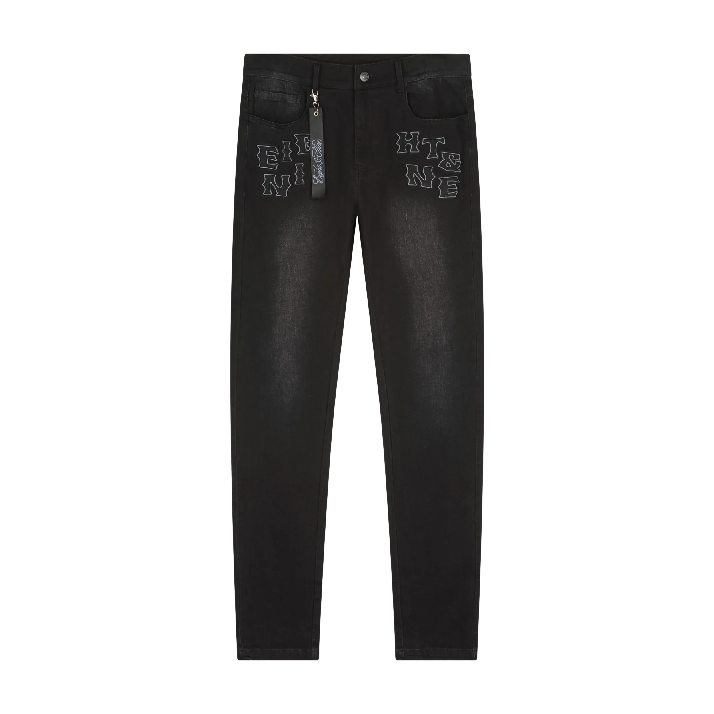 Atelier Denim Patch Black Slim Jeans