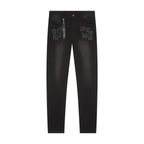 Atelier Denim Patch Black Slim Jeans