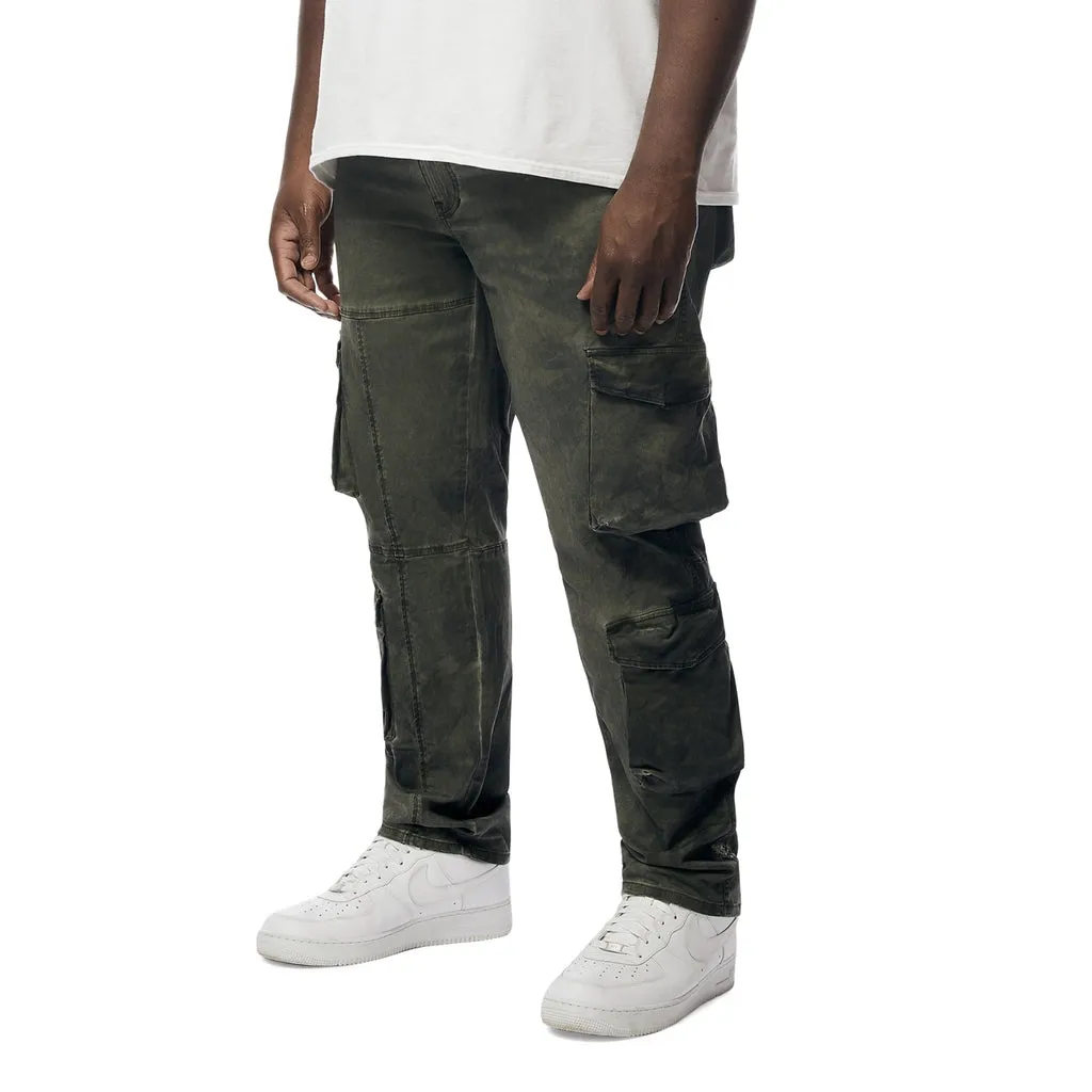 Big and Tall Multi Cargo Twill Pants - Prism Green