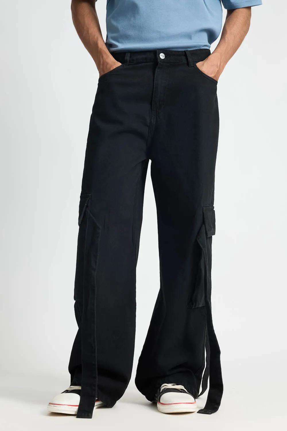 Black Workwear Mens Cargo Pants