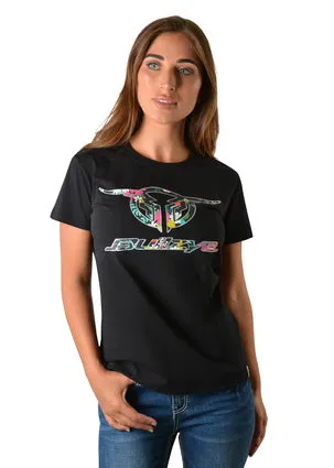 Bullzye Ladies Wildflower Crew Neck Tee