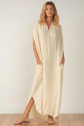 Button Down Maxi Kimono