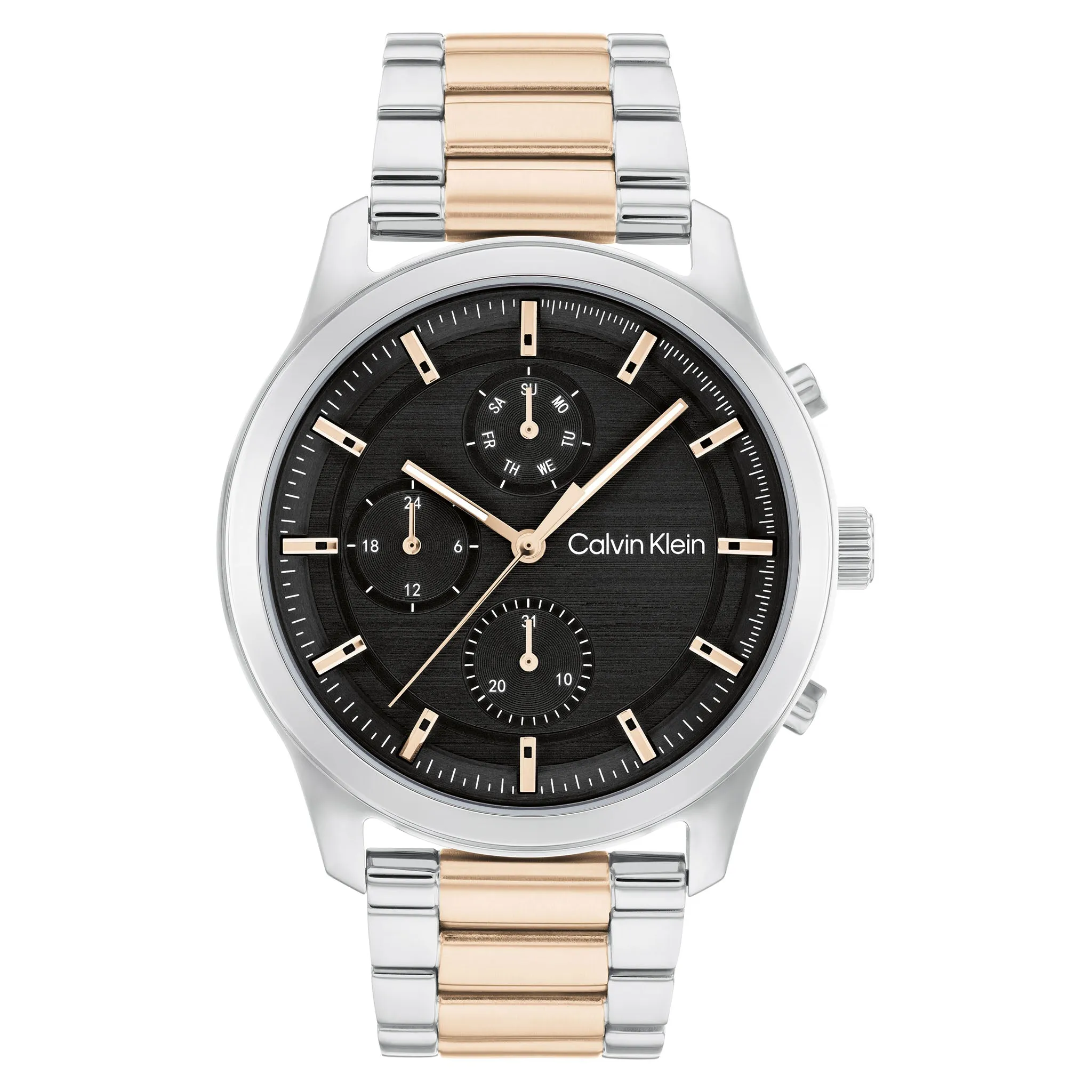 Calvin Klein Two-Tone Steel Black Dial Multi-function Men's Watch - 25200210