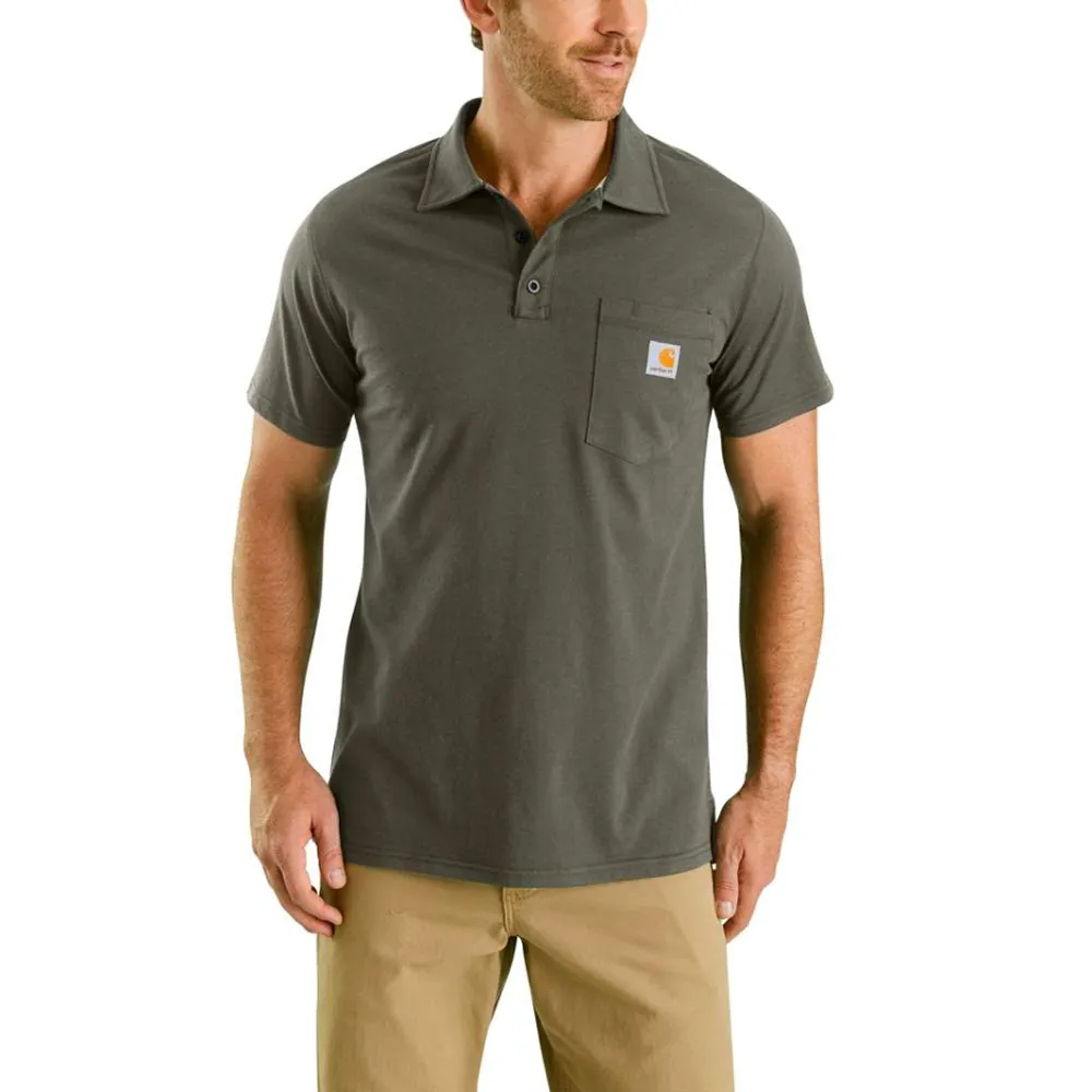 Carhartt 103569 Force Relaxed Fit Midweight Short Sleeve Pocket Polo