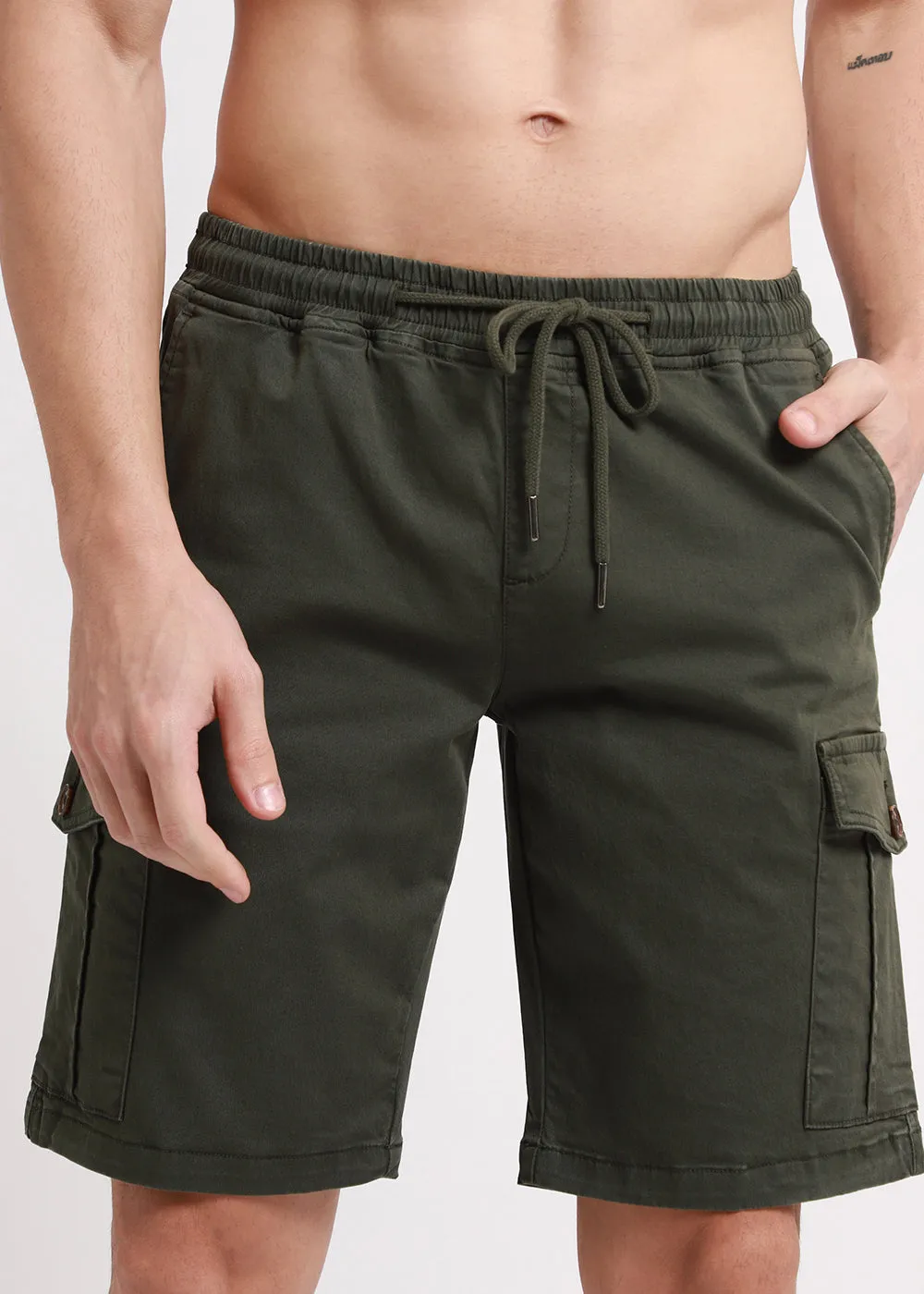 Castleton Green Cotton Cargo Shorts