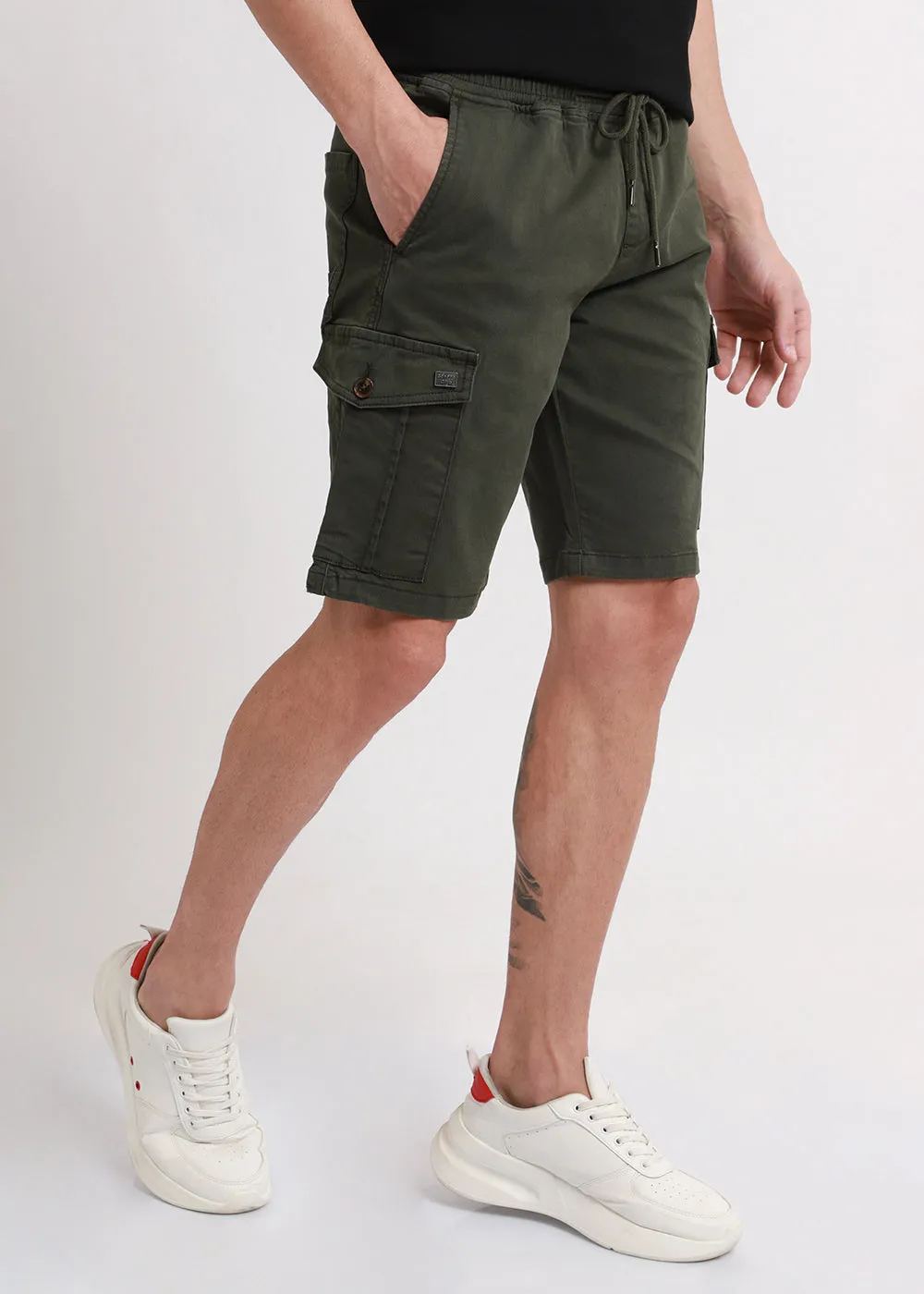 Castleton Green Cotton Cargo Shorts