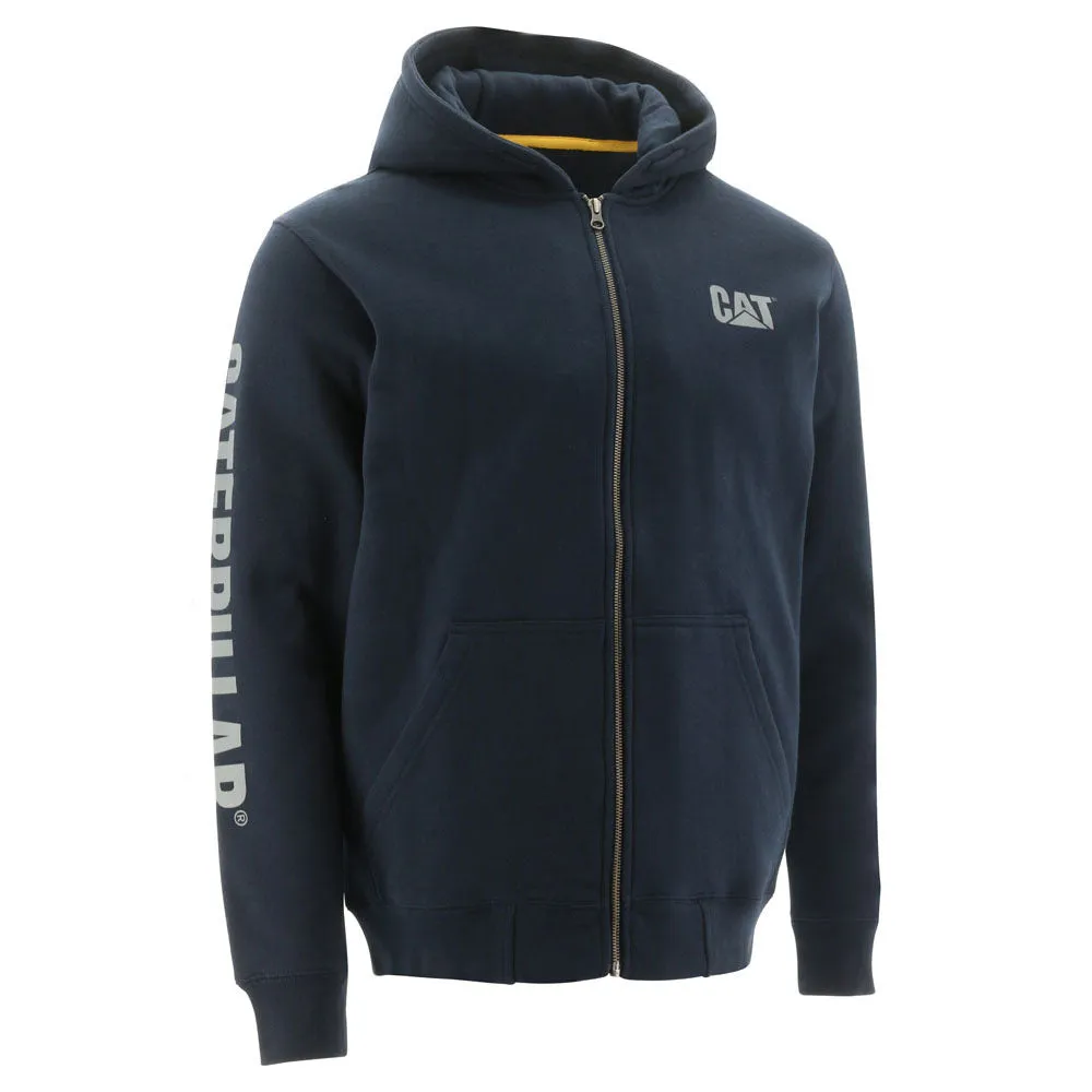 CAT Men's Full Zip Hooded Work Sweatshirt - Charcoal Eclipse W10840