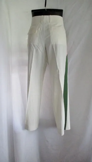 CELINE FRANCE Color Block Stripe Pants Trousers 38 / 6 WHITE PINK GREEN GOLD