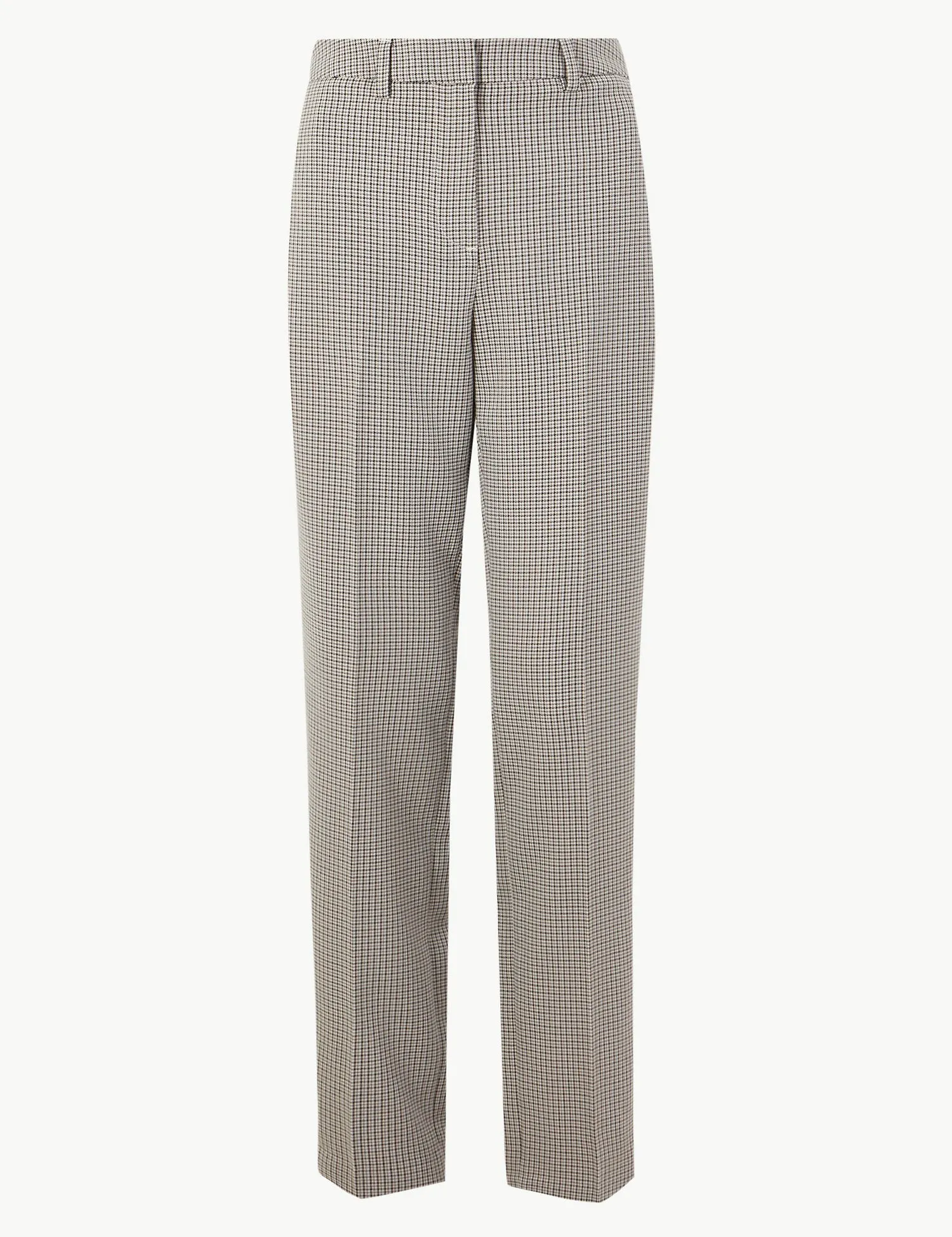 Checked Straight Fit Trousers