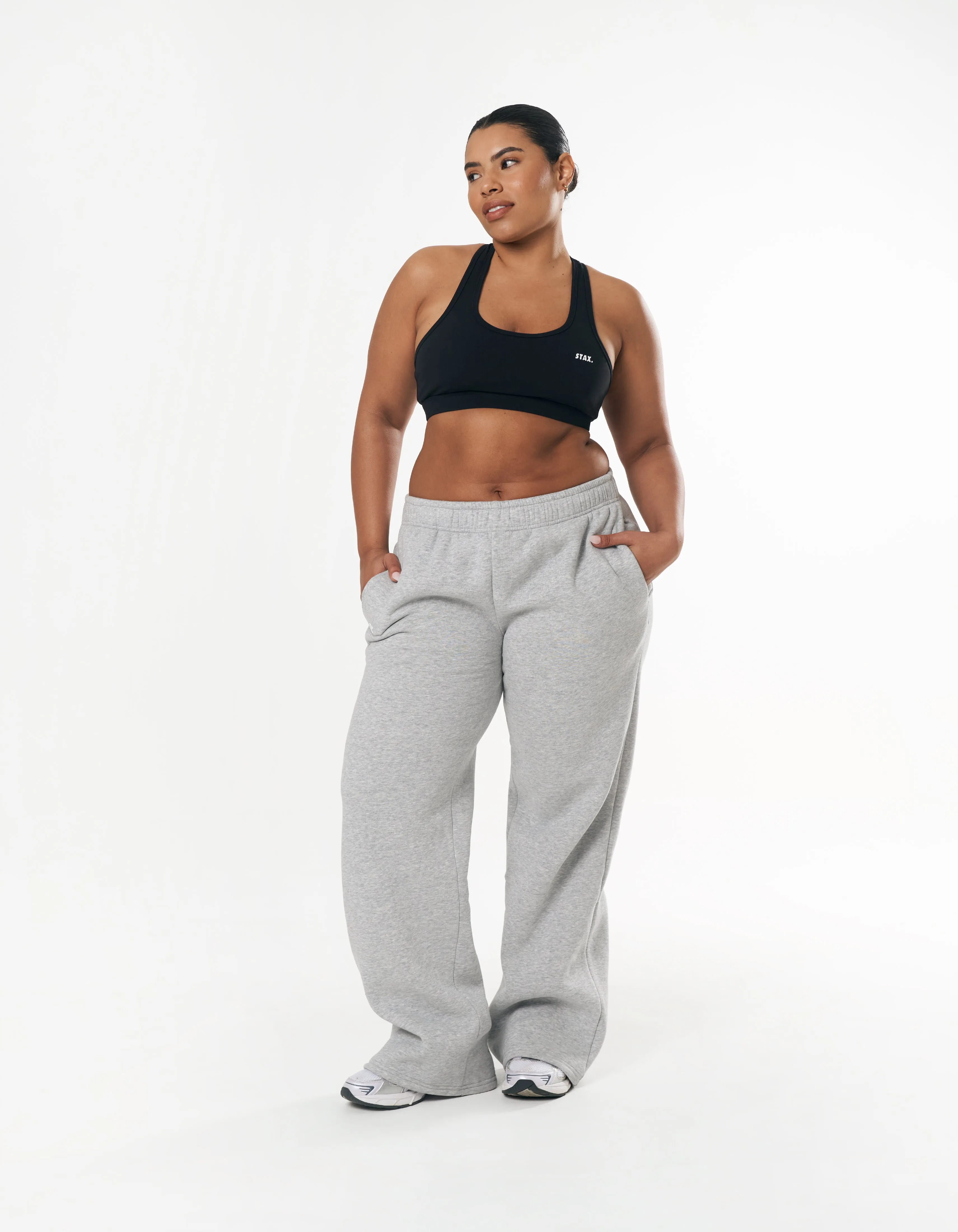 Classic Straight Leg Jogger - Dark Grey Marle