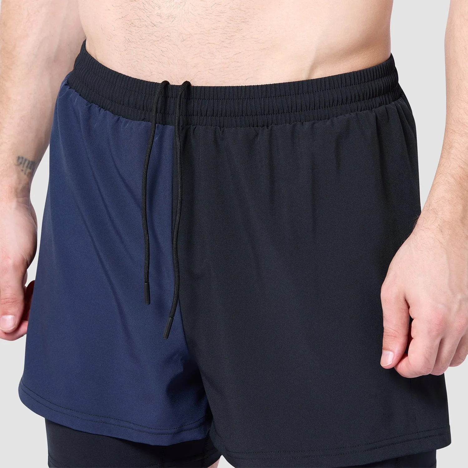 Core 5" Split 2-In-1 Shorts - Black & Navy