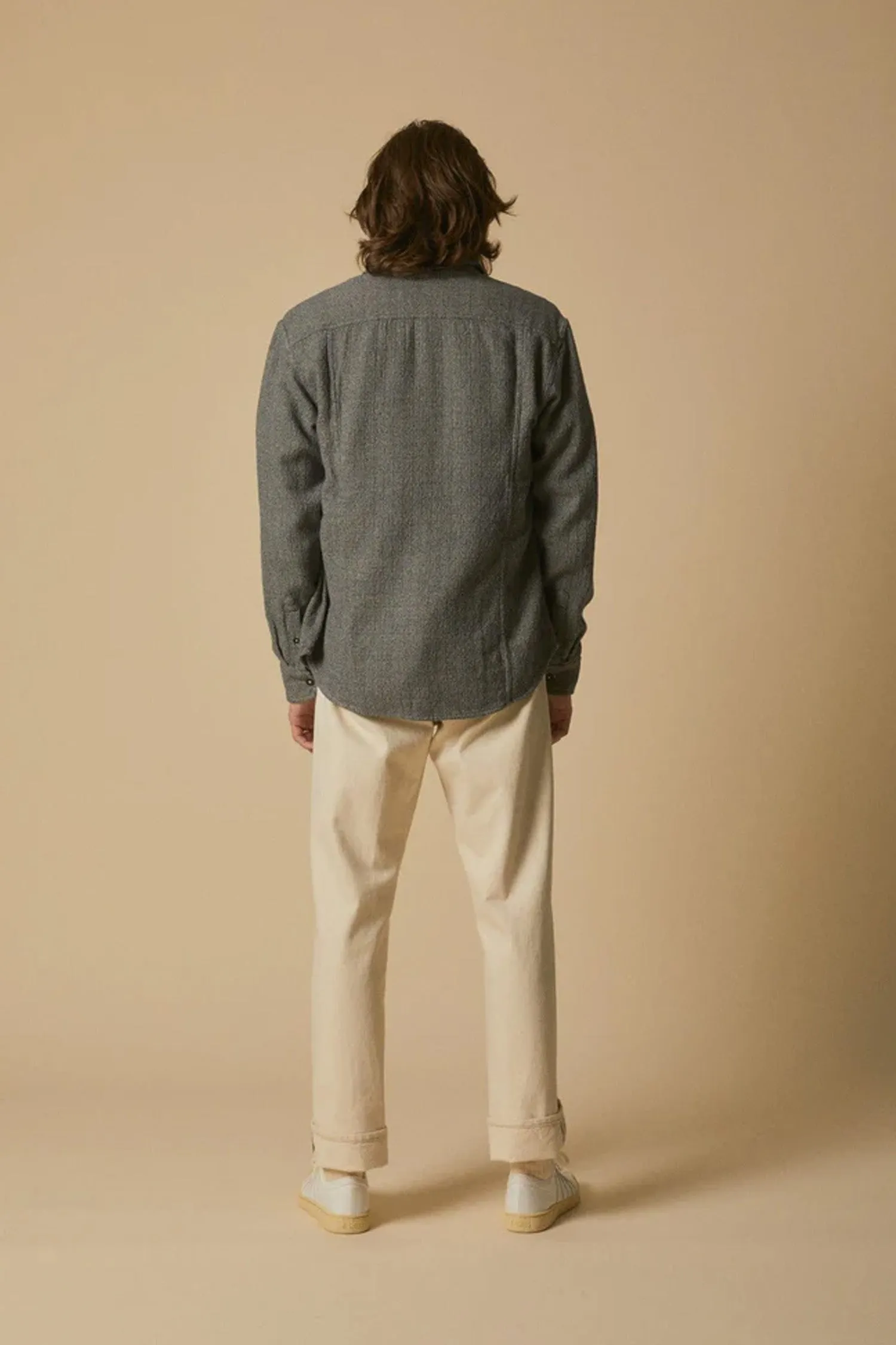 Corridor Pearl Boucle Shirt / Navy