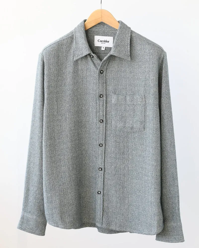 Corridor Pearl Boucle Shirt / Navy