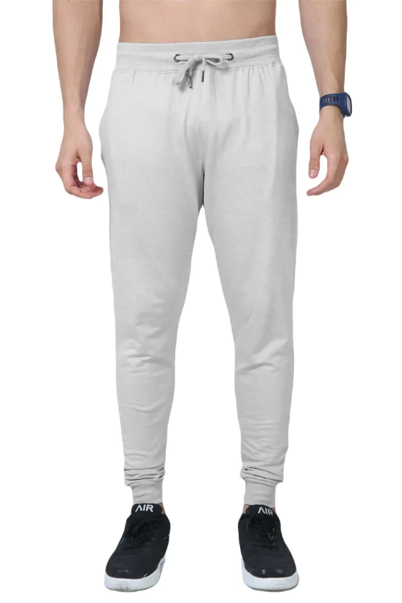 Cotton Joggers for Men in Solid Colours