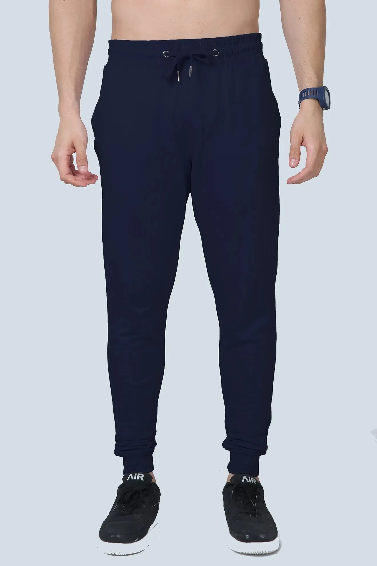 Cotton Joggers for Men in Solid Colours