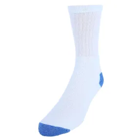 CTM® Men's Casual and Comfortable Colored Heel and Toe Crew Socks (4 Pack)