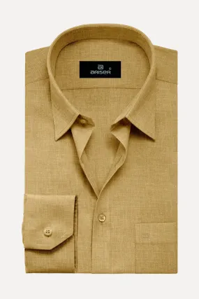 Davos - Mustard Yellow Formal Shirts for Men | Ariser