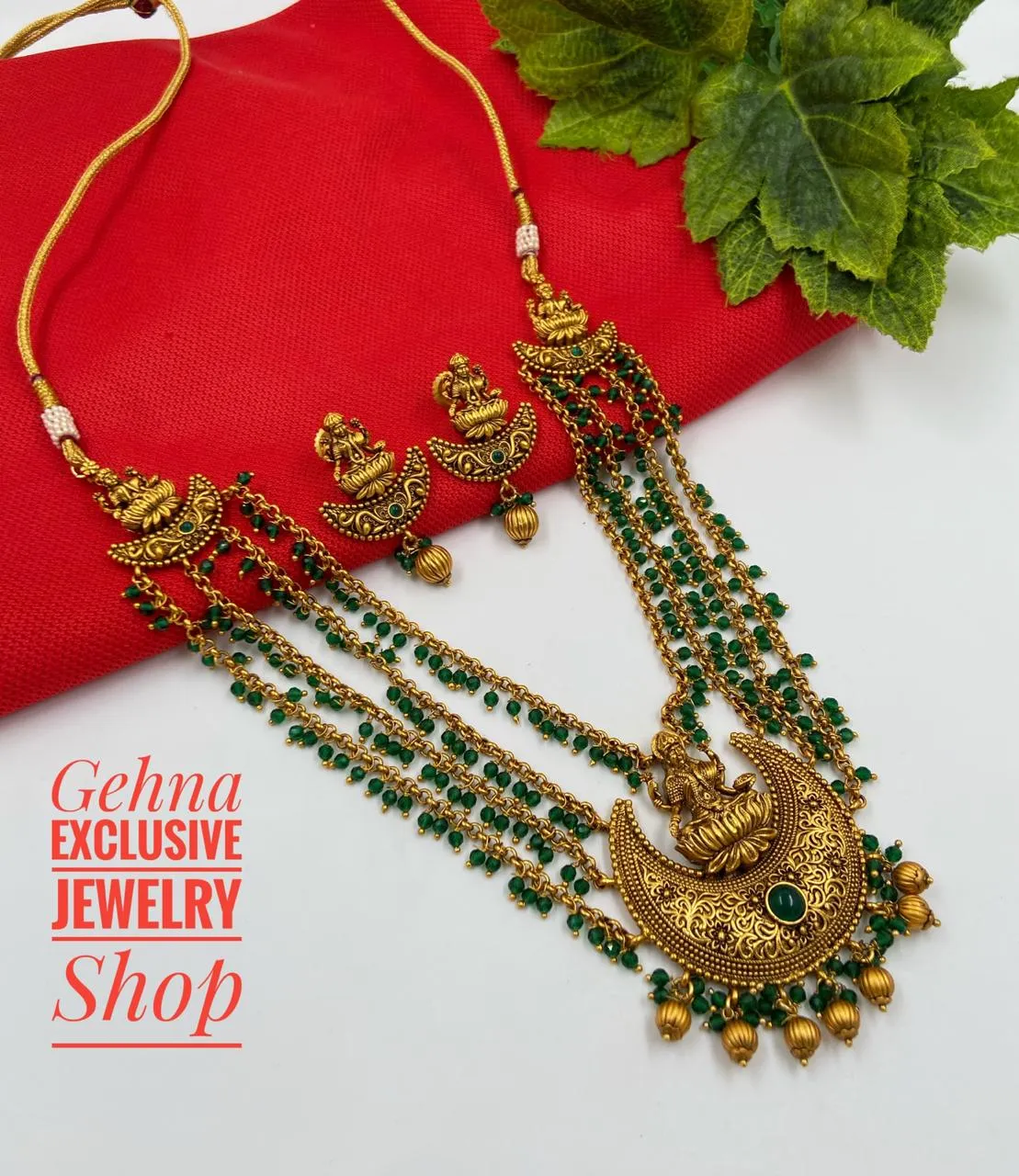 Designer Goddess Lakshmi Necklace Set For Women By Gehna Shop