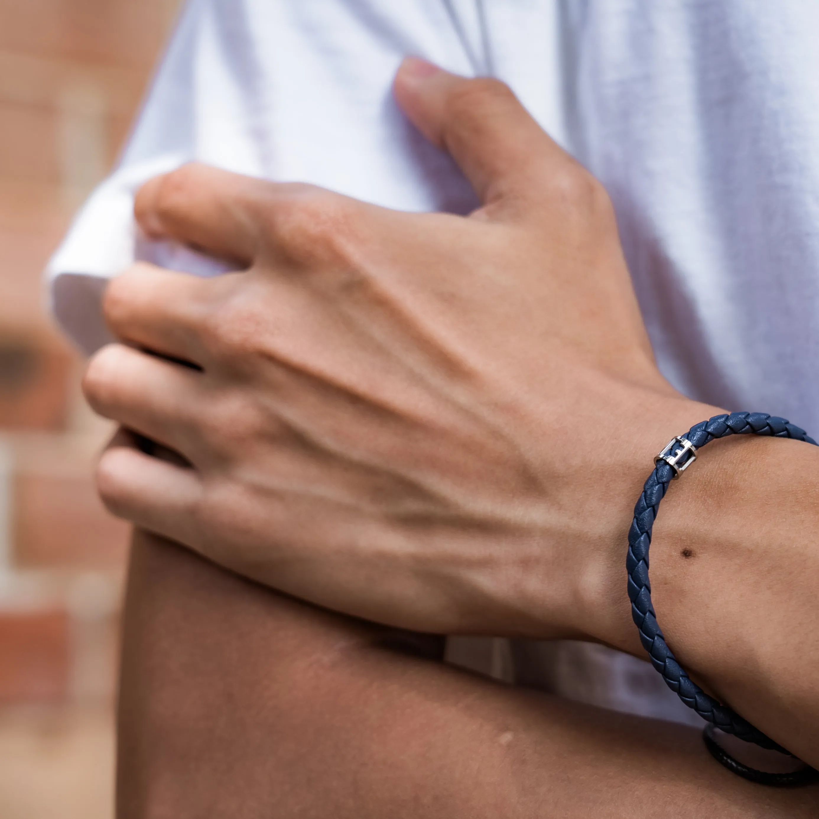 End It Men's Leather Bracelet