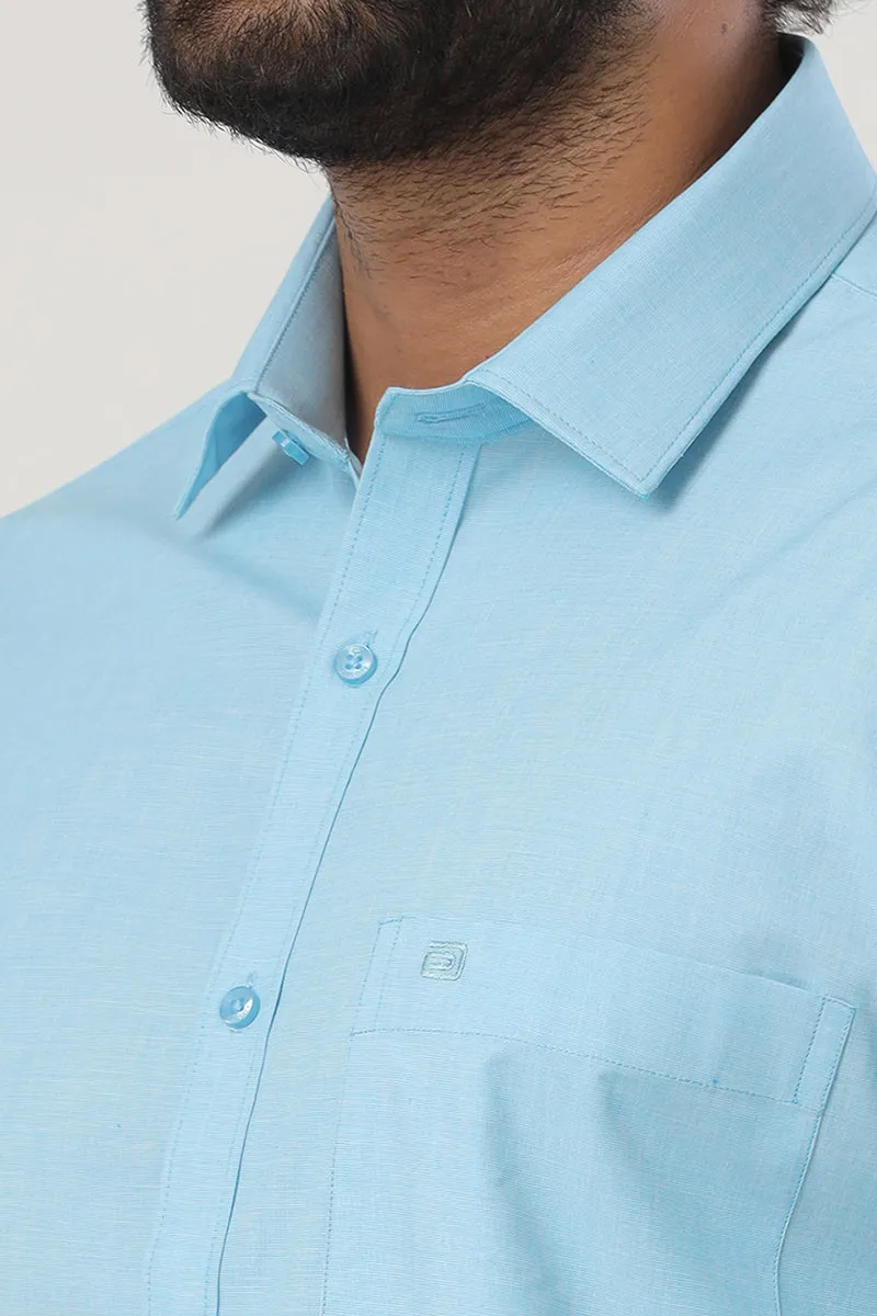 Fila - Sky Blue Formal Shirts For Men | Ariser