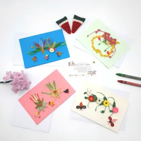 Flower Paper Quilling Greeting Card