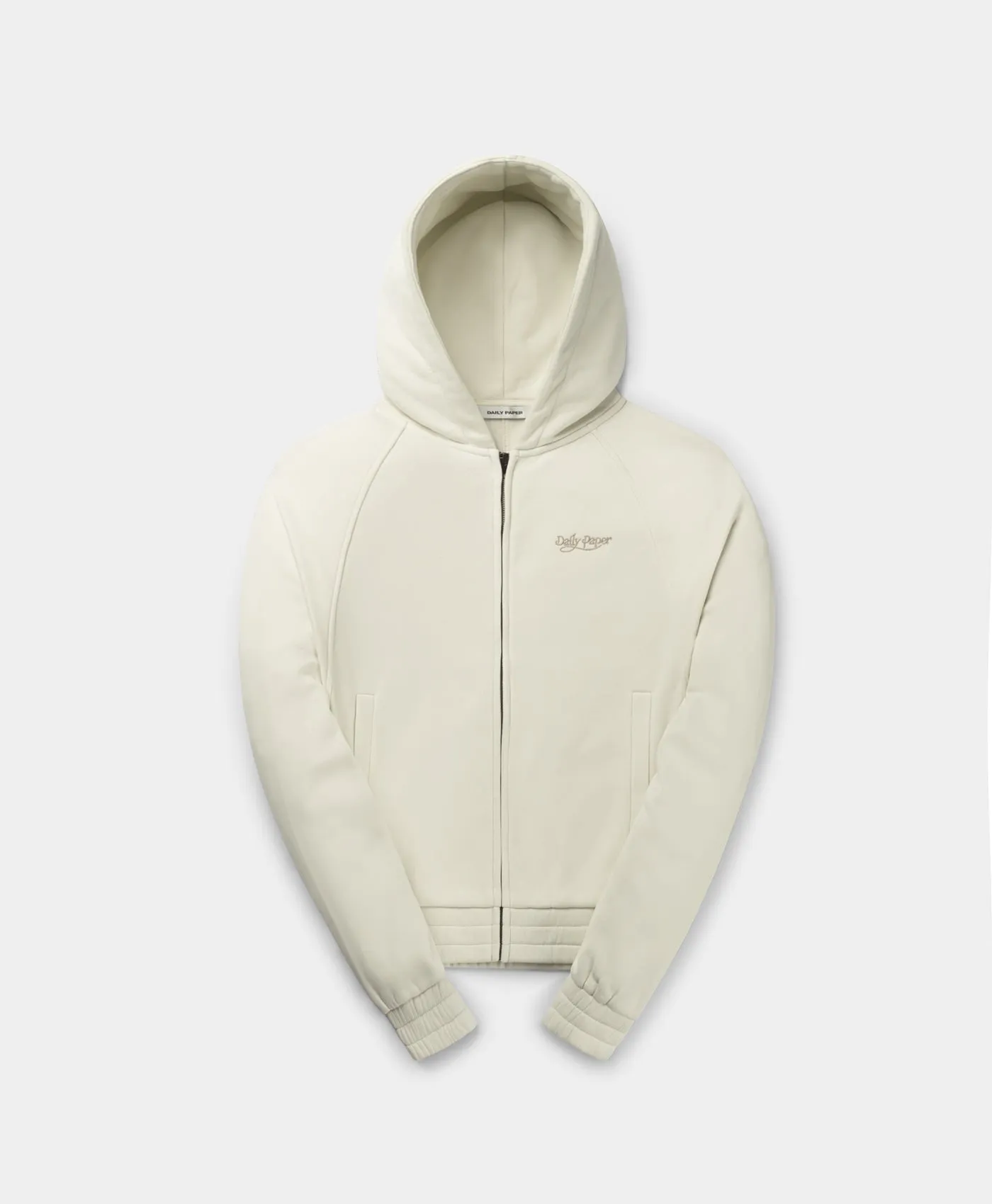 Frost White Njeri Oversized Zipper Hoodie