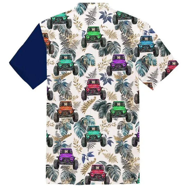 Jeep Hawaiian Shirt - Texas Flag