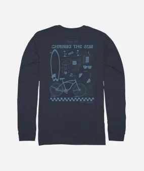 Jetty x Priority Bikes Sun Chaser Long Sleeve - Navy