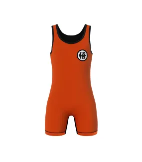 Kanji Orange Wrestling Singlet